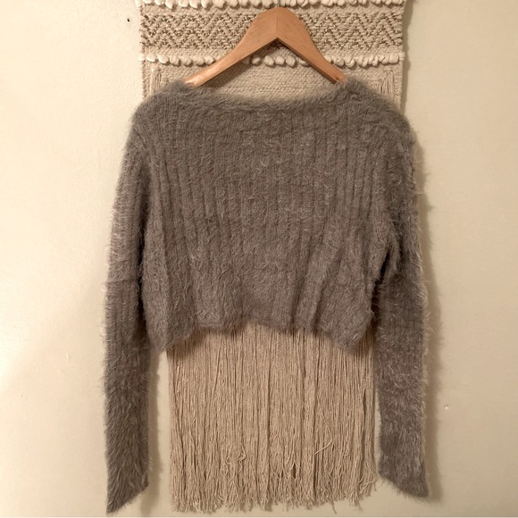 Fuzzy cropped cardigan - Picture 6 of 7